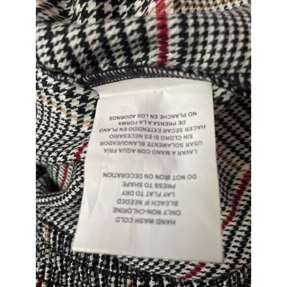 Plaid Jumpsuit With Embroidered Floral Details V-Neckline & Removable Belt By Co - Picture 5 of 13